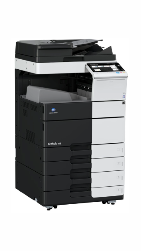 konica, minolta, bizhub, 458e, schwarz/weiss-kopierer, netzwerkdrucker, scanner